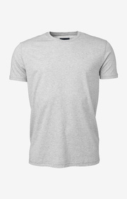 Boomerang - BASIC O-NECK ORGANIC COTTON T-SHIRT - Lt grey melange