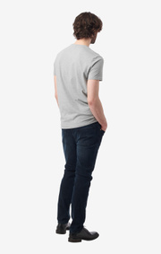 Boomerang - BASIC O-NECK ORGANIC COTTON T-SHIRT - Lt grey melange