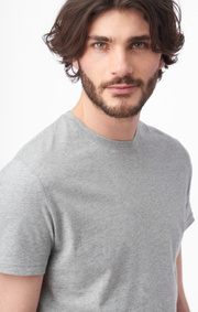 Boomerang - BASIC O-NECK ORGANIC COTTON T-SHIRT - Lt grey melange