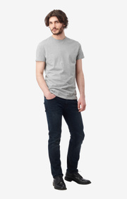 Boomerang - BASIC O-NECK ORGANIC COTTON T-SHIRT - Lt grey melange