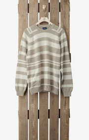 Boomerang - TILLVERKAD I SVERIGE- STRIPED SWEATER - Putty
