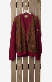 Boomerang - Tillverkad i Sverige - Suede cardigan - Mahogany