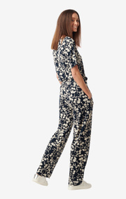Boomerang - Fårö printed trouser - Midnight blue