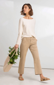 Boomerang - FRIDA CROPPED TROUSERS - Khaki beige