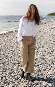 Boomerang - Frida cropped trousers - Khaki beige