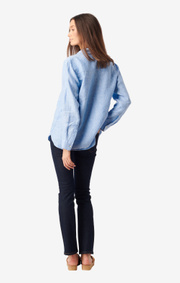 Boomerang - LINA LINEN SHIRT - Light indigo