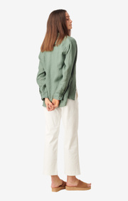 Boomerang - LINA LINEN SHIRT - Venetian green