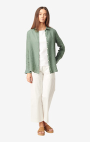 Boomerang - LINA LINEN SHIRT - Venetian green