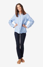 Boomerang - LINA LINEN SHIRT - Light indigo