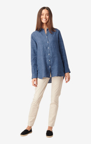 Boomerang - Lina linen shirt - Dark Indigo