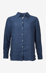 Boomerang - Lina linen shirt - Dark Indigo