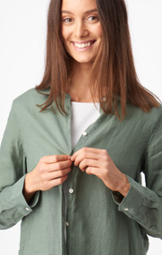 Boomerang - LINA LINEN SHIRT - Venetian green