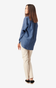 Boomerang - Lina linen shirt - Dark Indigo