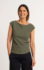 Boomerang - FREJUS SOLID PIQUÉ TOP - Venetian green