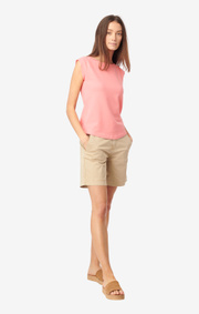 Boomerang - Frejus solid piqué top - Wild Strawberry