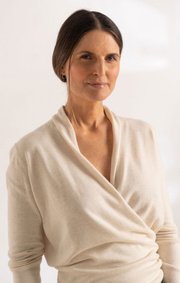 Boomerang - SARALI WRAP SWEATER - Offwhite
