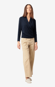 Boomerang - Sarali wrap sweater - Night sky