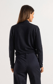 Boomerang - SARALI WRAP SWEATER - Night sky