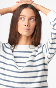 Boomerang - Melissa stripe org cotton sweater - Offwhite