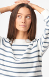 Melissa stripe org cotton sweater