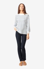 Boomerang - Melissa stripe org cotton sweater - Offwhite