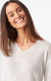 Boomerang - LILJA LINEN SWEATER - White