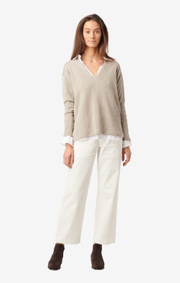 Boomerang - Lilja linen sweater - Dark putty