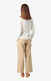 Boomerang - LILJA LINEN SWEATER - White