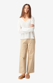 Boomerang - LILJA LINEN SWEATER - White