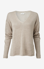 Boomerang - Lilja linen sweater - Dark putty
