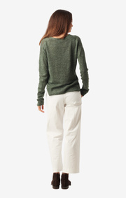 Boomerang - LILJA LINEN SWEATER - Venetian green