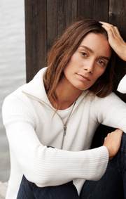 Boomerang - STELLA ZIP CARDIGAN - Offwhite