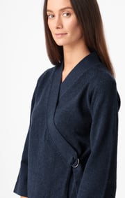 Boomerang - Doris wrap cardigan - Midnight blue