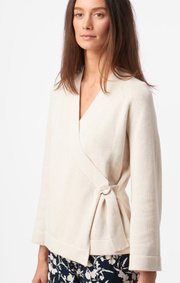 Boomerang - DORIS WRAP CARDIGAN - Offwhite