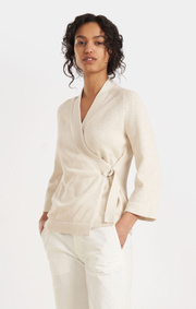 Boomerang - DORIS WRAP CARDIGAN - Offwhite