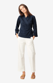 Boomerang - Doris wrap cardigan - Midnight blue