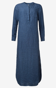 Boomerang - Båstad linen dress - Dark Indigo