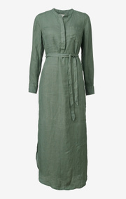 Boomerang - Båstad linen dress - Venetian green