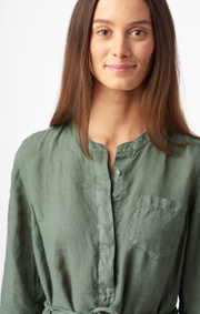 Boomerang - Båstad linen dress - Venetian green