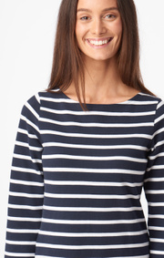Boomerang - Blenda pique stripe dress - Midnight blue