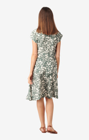 Boomerang - Sabina printed dress - Venetian green