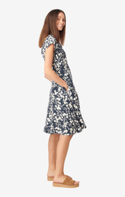 Boomerang - Sabina printed dress - Midnight blue