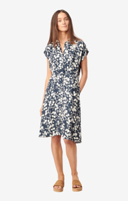 Boomerang - Sabina printed dress - Midnight blue