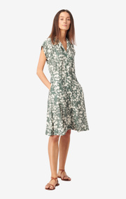 Boomerang - Sabina printed dress - Venetian green