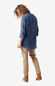 Boomerang - LINUS LINEN SHIRT - Light indigo