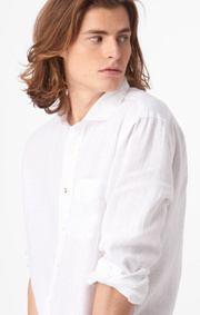 Boomerang - Linus linen shirt tailored fit - White