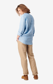 Boomerang - Linus linen shirt - Blue nights