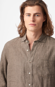 Boomerang - LINUS LINEN SHIRT - Taupe