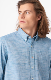 Boomerang - Wilmer flamé tailored shirt - Electric blue