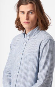 Boomerang - Charlie striped tailored fit shirt - Electric blue